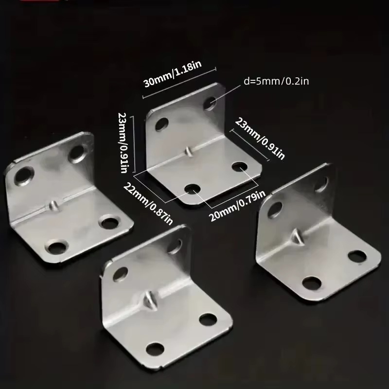 Plaque d'angle en fer, support d'angle à 90 degrés, connecteur fixe pour table, chaise, armoire, penderie