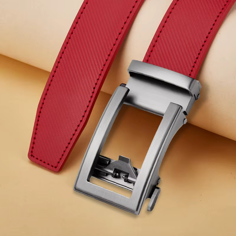 Ceinture automatique en cuir véritable pour hommes