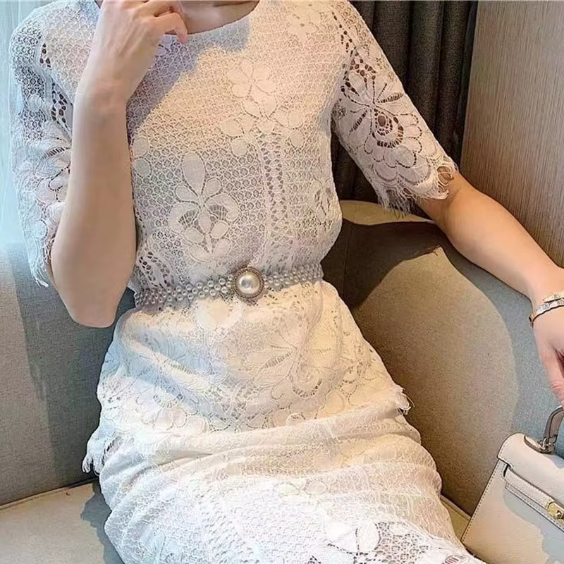 Ceinture en fausses perles pour femmes
