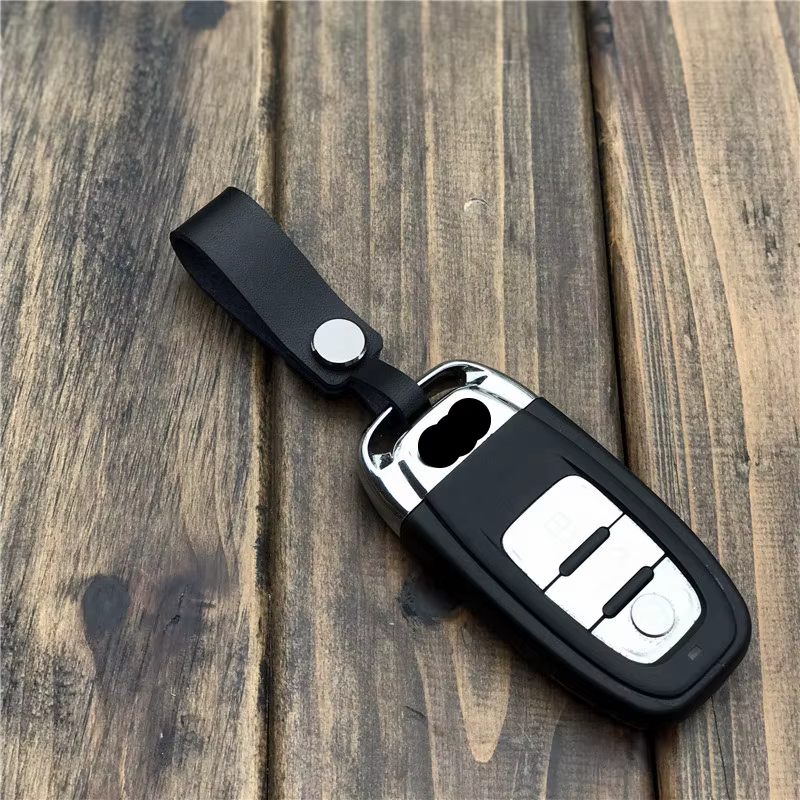 Porte-clés de voiture de luxe en cuir véritable