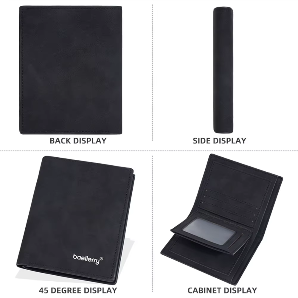 Baellerry haute qualité hommes court portefeuille porte-Photo Simple mince mâle porte-monnaie porte-cartes et