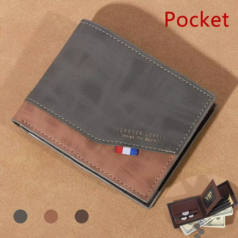 Portefeuille en cuir haute capacité pour hommes