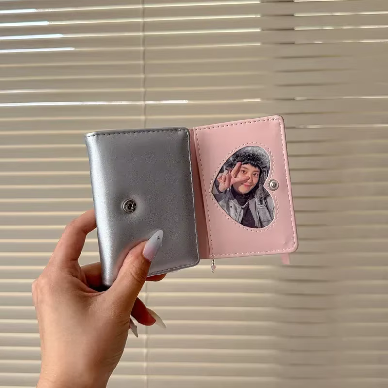 Argent doux portefeuilles pour femmes Y2k à sangle concepteur Original mode court porte-monnaie décontracté nouveau Style coréen mignon portefeuille sac à main