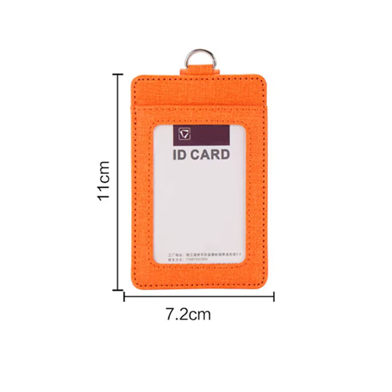 Porte-badge en cuir avec lanières pour hommes et femmes