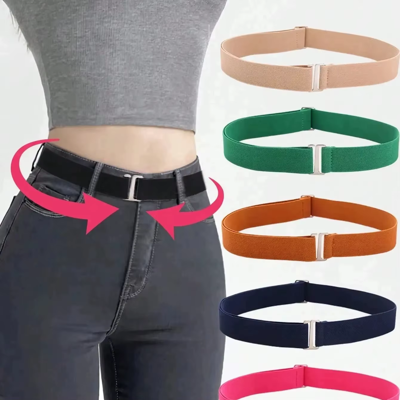 Ceinture de pantalon élastique confortable et réglable pour femmes