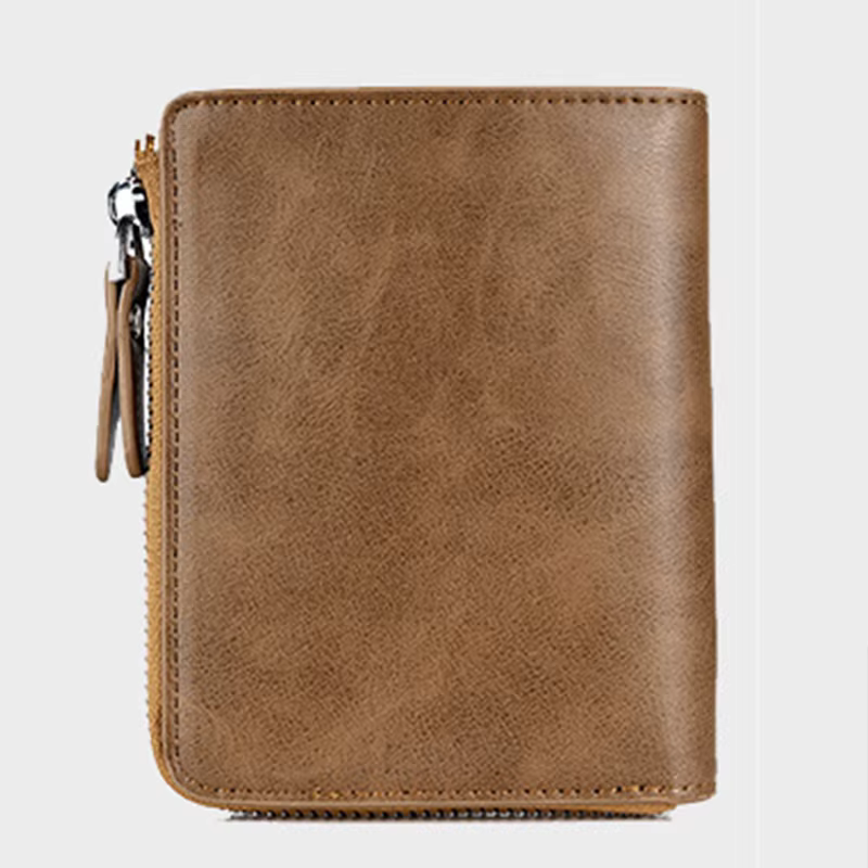 Portefeuille en cuir multifonctionnel personnalisable pour porte-cartes et cartes d'identité