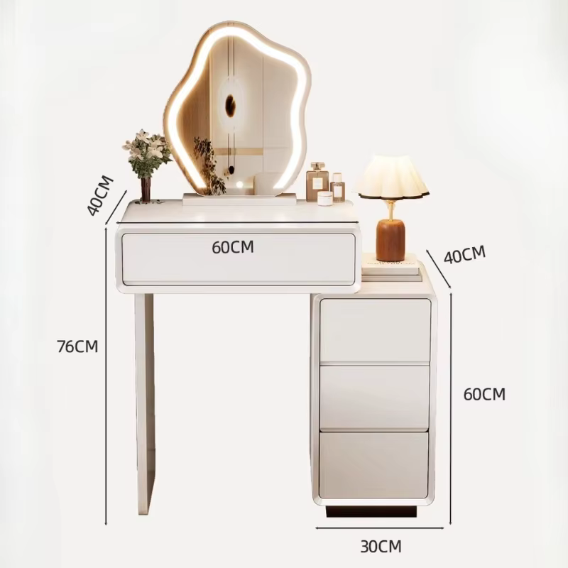 Chambre à coucher femmes coiffeuse luxe bois rangement miroir coiffure coiffeuse maison blanc Muebles De dortoir meubles