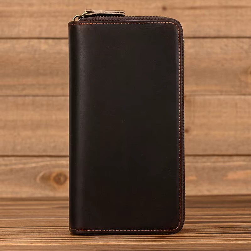 Portefeuille de styliste en cuir véritable pour homme d'affaires