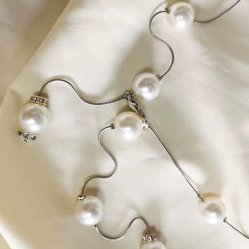 Ceinture élégante en perles pour femmes, Simple, réglable, chaîne fine en métal, pour robe, ceinture fine, bijoux décoratifs