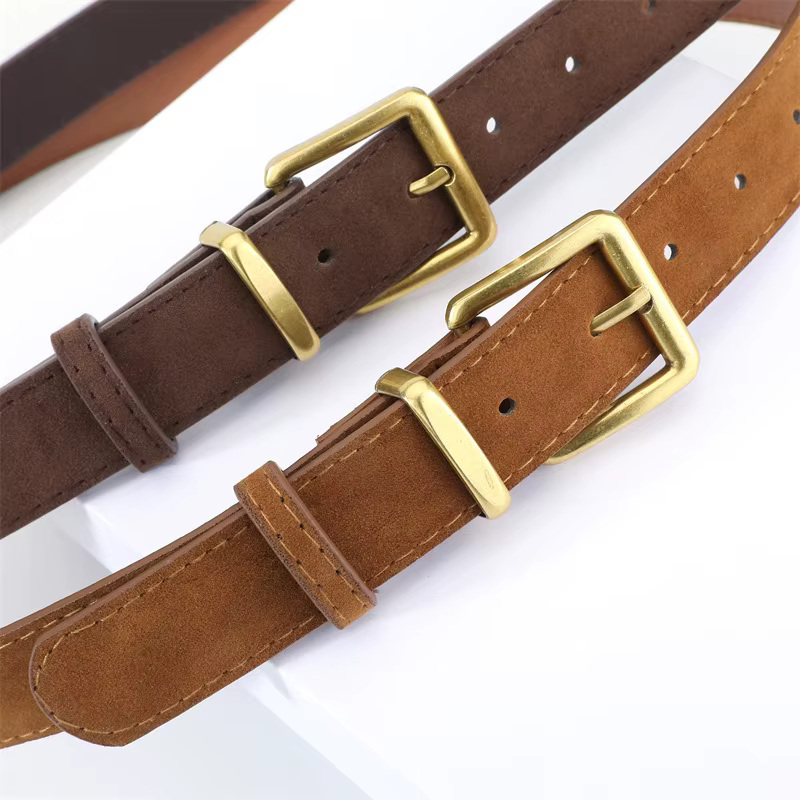 Ceinture de luxe en daim et cuir Pu pour femmes