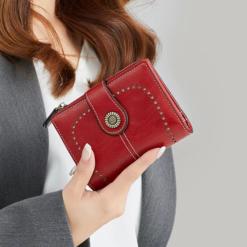 Portefeuille rétro antivol RFID pour femmes