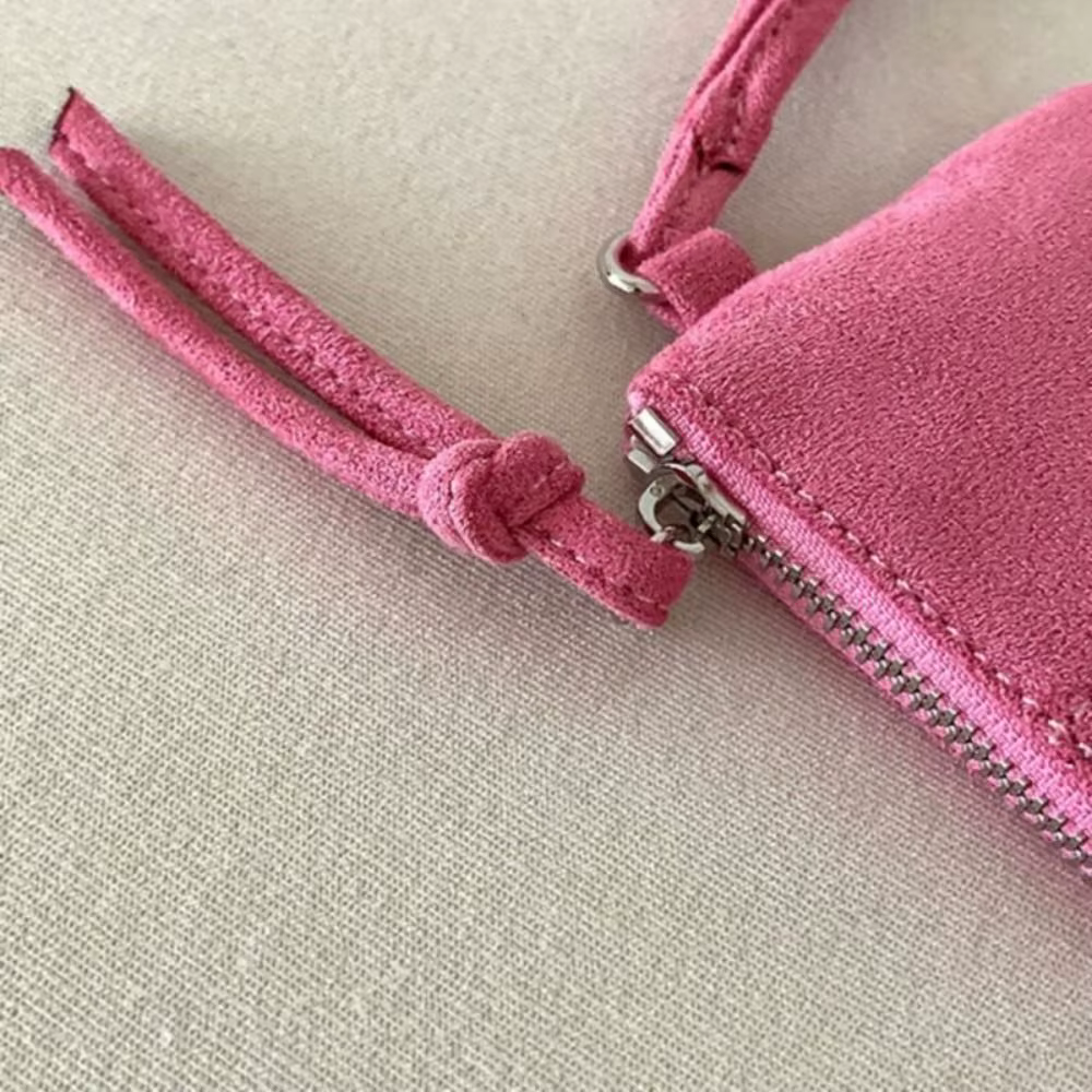 Porte-monnaie portable en daim imprimé léopard pour femme