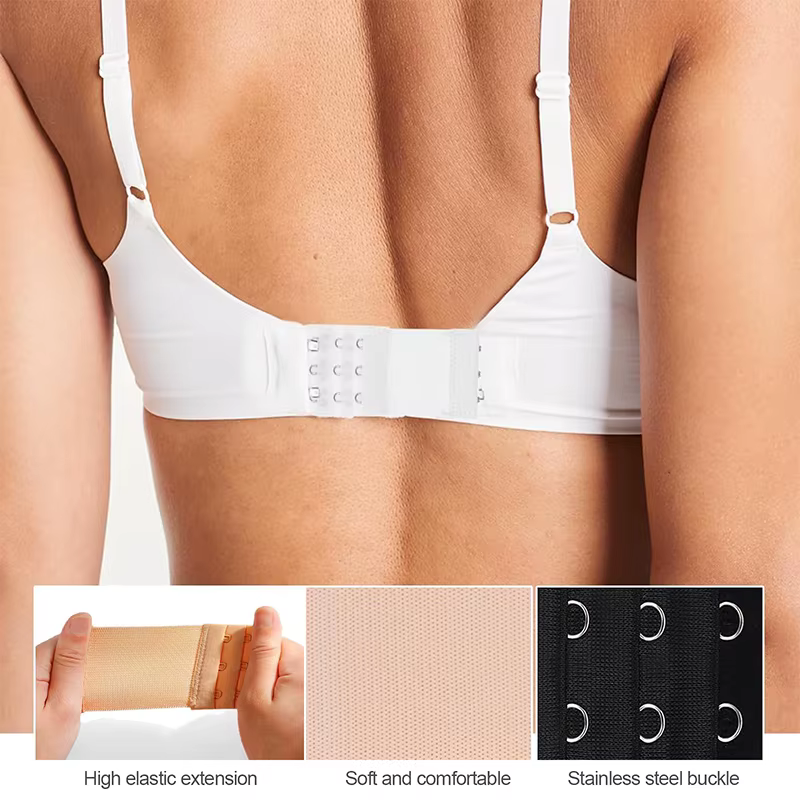 Lot de 3 rallonges de soutien-gorge élastiques pour femmes, avec crochets et clips, extenseurs de soutien-gorge réglables, accessoires de lingerie