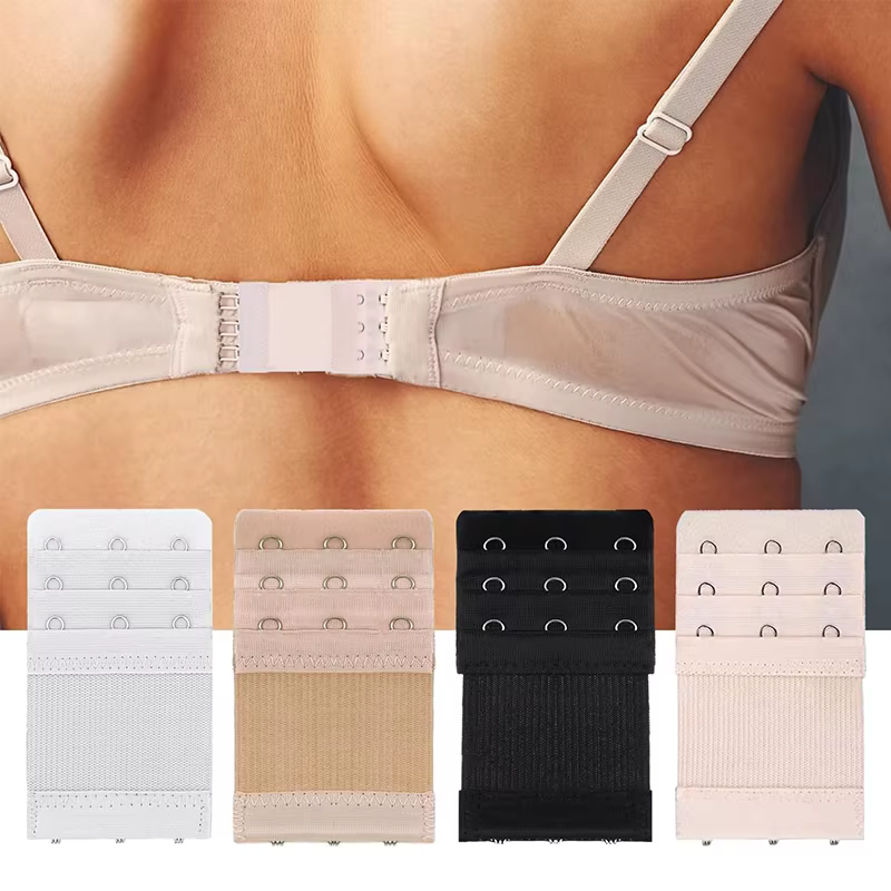 Lot de 3 rallonges de soutien-gorge élastiques pour femmes, avec crochets et clips, extenseurs de soutien-gorge réglables, accessoires de lingerie