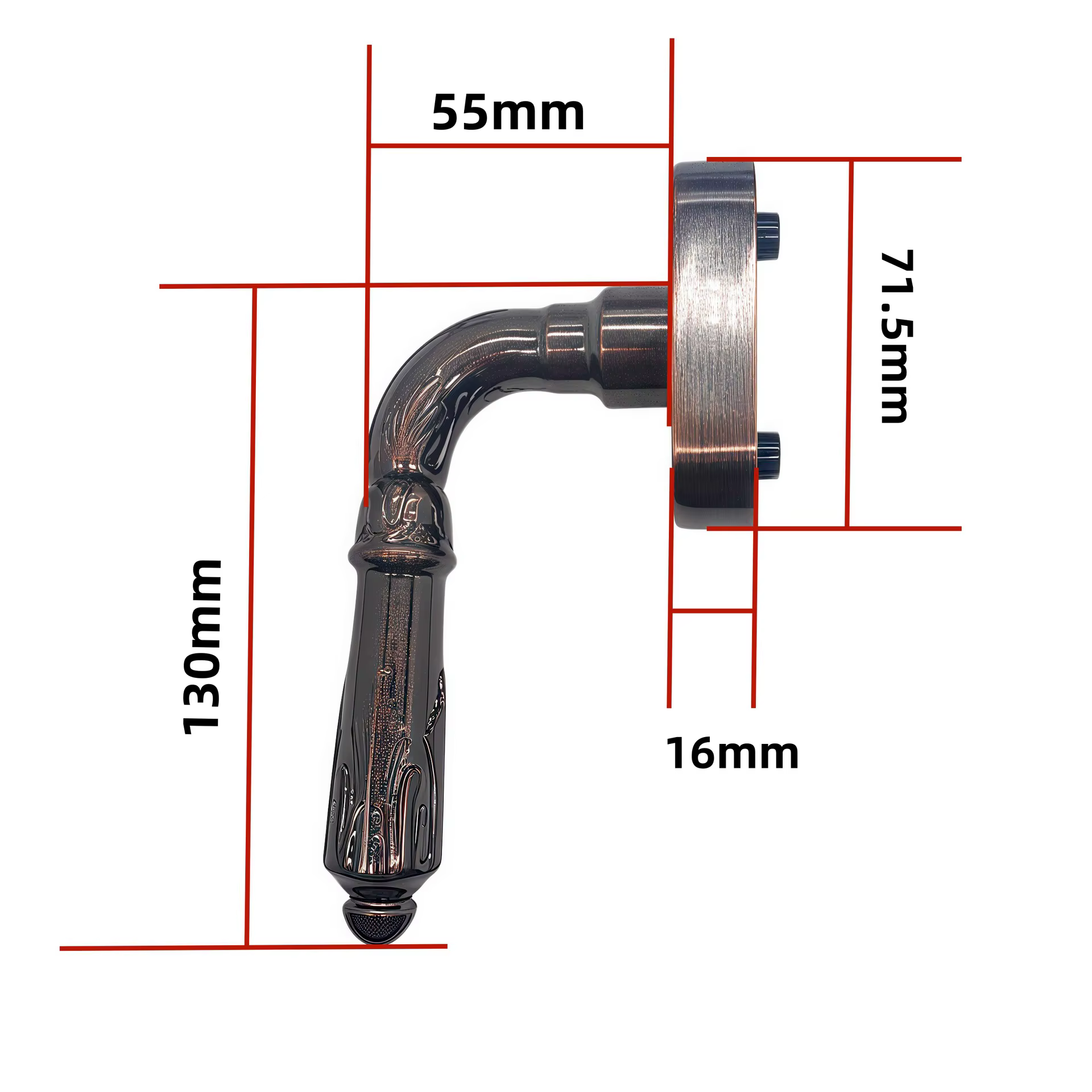 Ventes directes d'usine de poignées de porte en laiton doré brillant européen simple de style français, salle de bain domestique silencieuse en cuivre pur