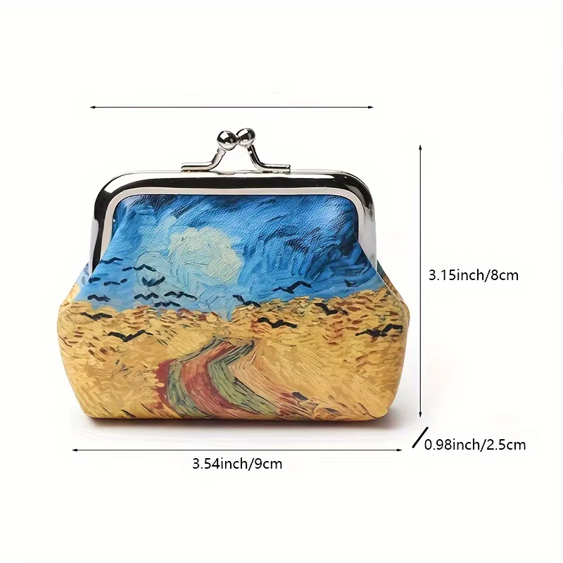 Petit porte-monnaie avec peinture à l'huile Van Gogh