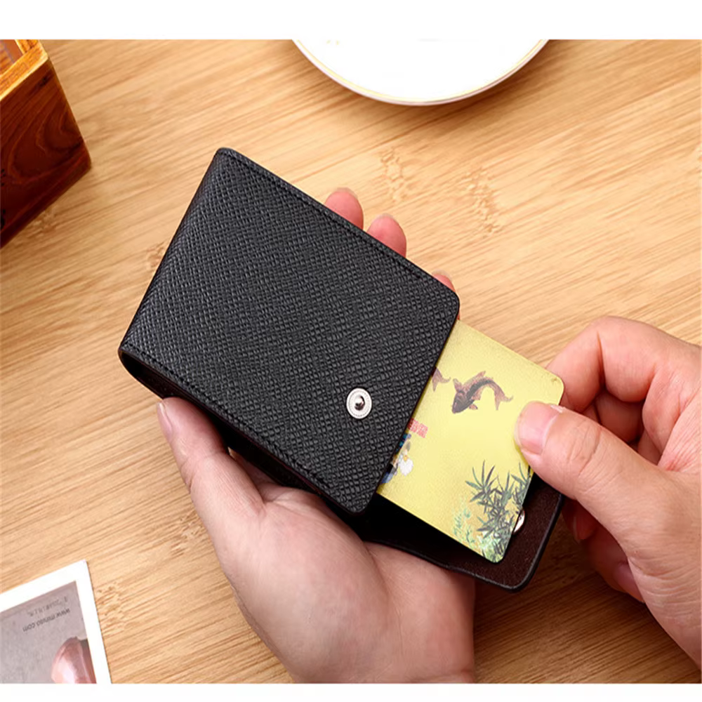 Hommes porte-carte de crédit en cuir sac à main pour cartes étui portefeuille pour carte d'identité