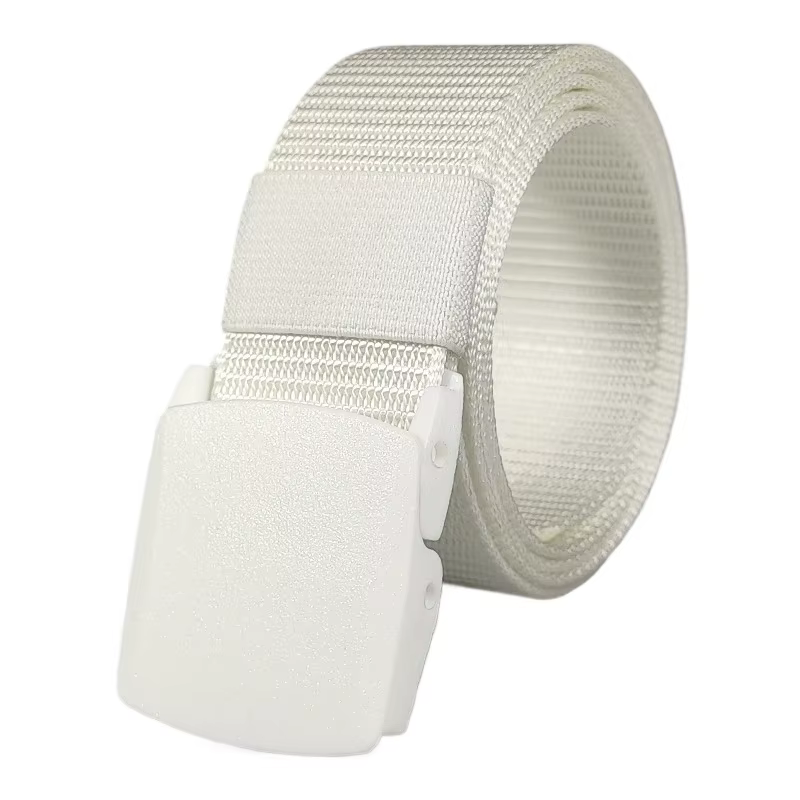 Ceinture en nylon à boucle automatique rouge pour hommes et femmes