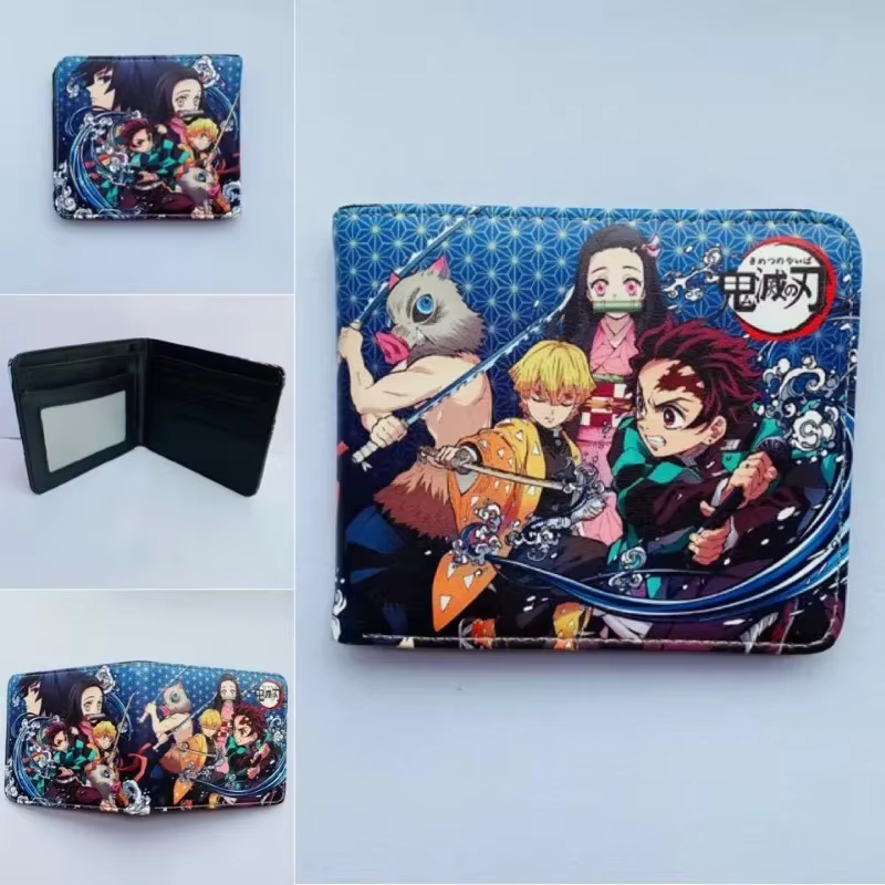 Portefeuille court pliable Anime Demon Slayer Kamado Nezuko, porte-monnaie Portable élégant et Simple, choses mignonnes pour filles et garçons