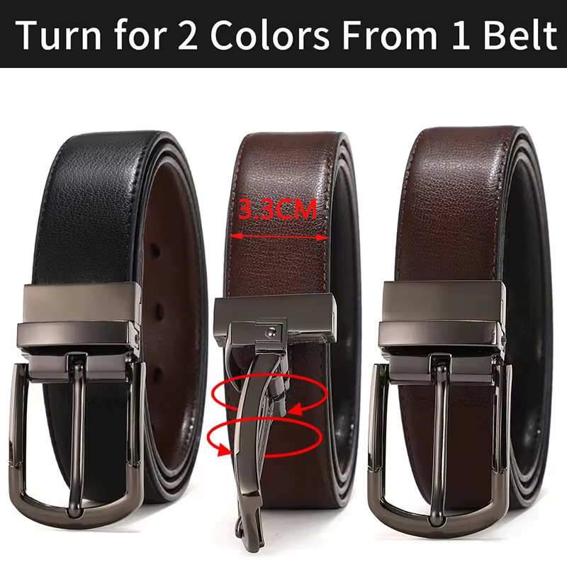 Ceinture en cuir véritable pour homme