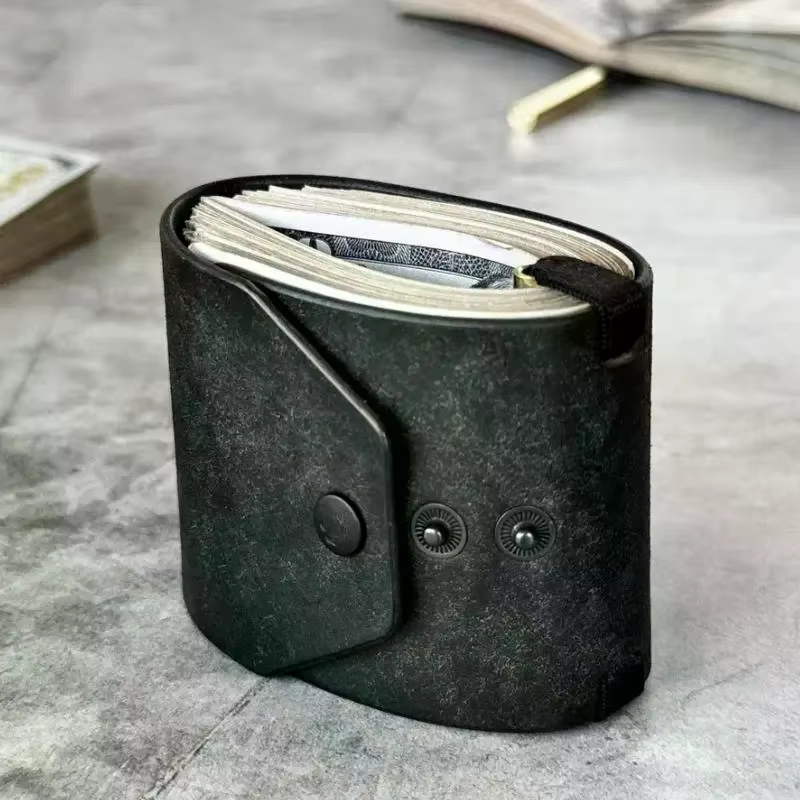 Portefeuille en cuir PU / Porte-monnaie — Porte-billets à accès rapide — Clip organisateur