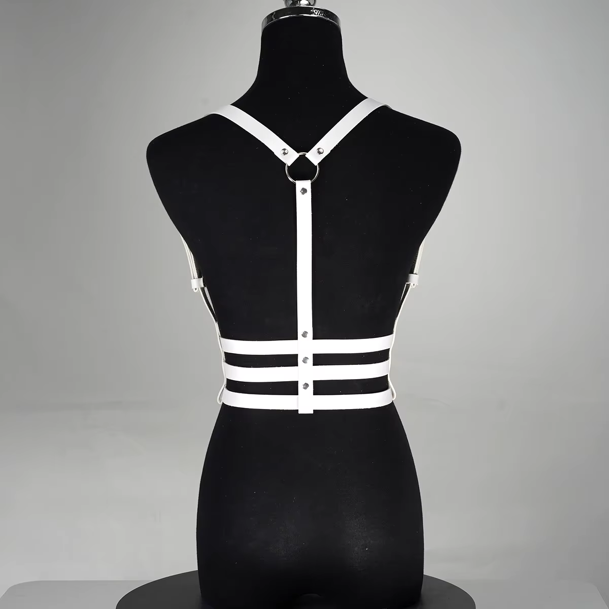 Ceinture large blanche pour femme en cuir PU réglable avec boucle