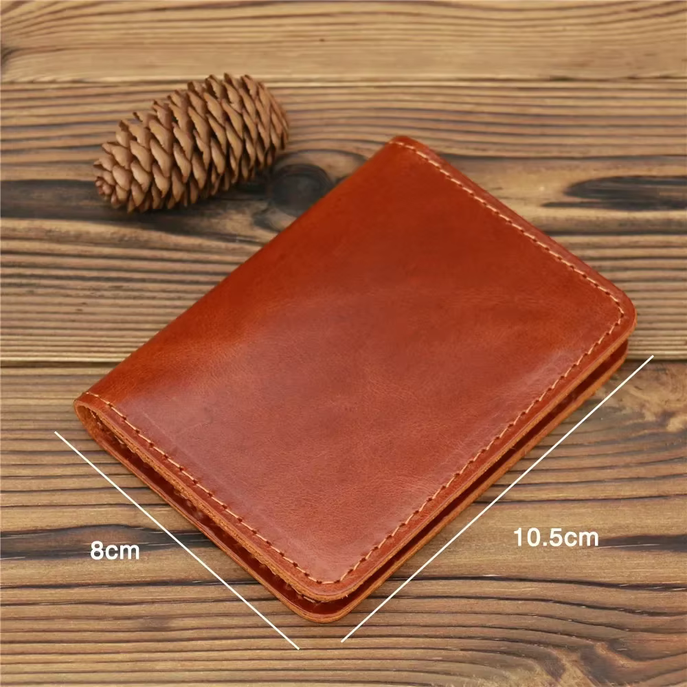 Porte-carte de crédit en cuir artisanal