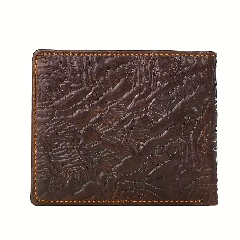 Portefeuille vintage en cuir véritable pour hommes