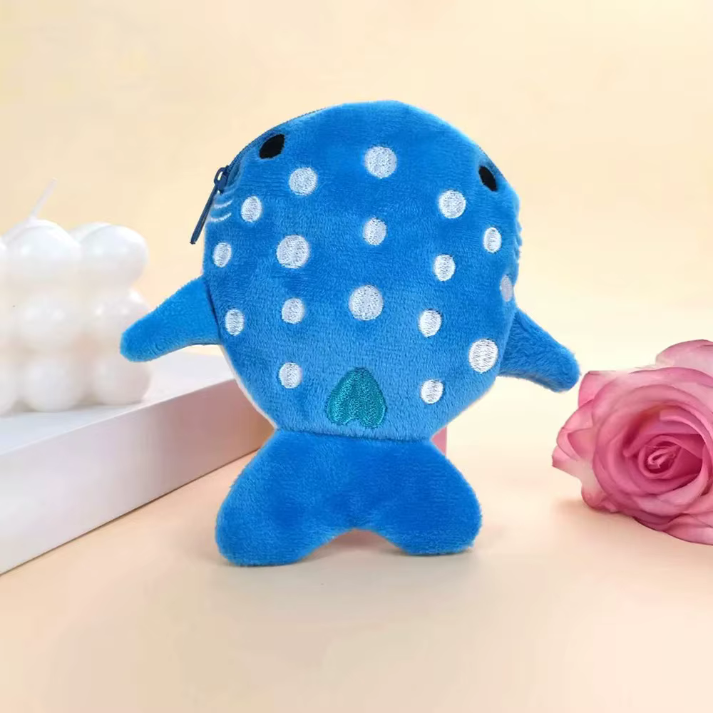 Porte-monnaie multicolore en peluche pour femmes