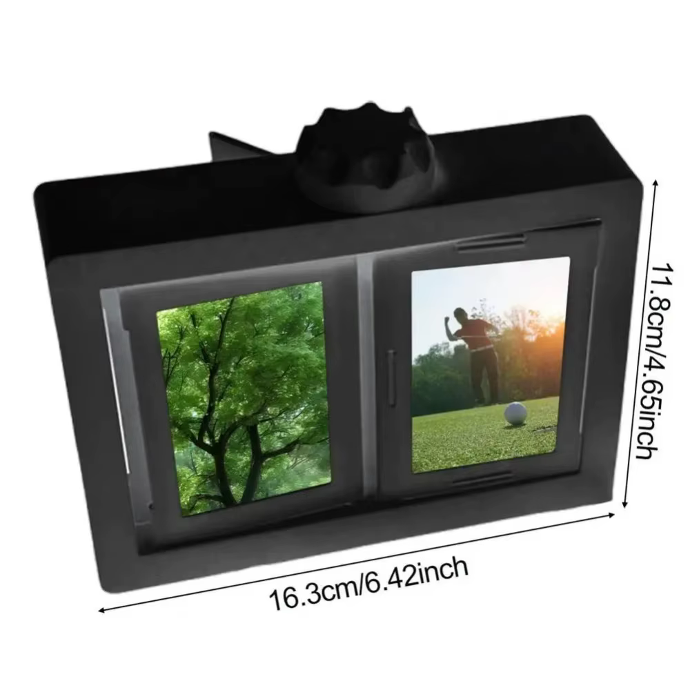 Porte-cartes photo rotatif 3D transparent