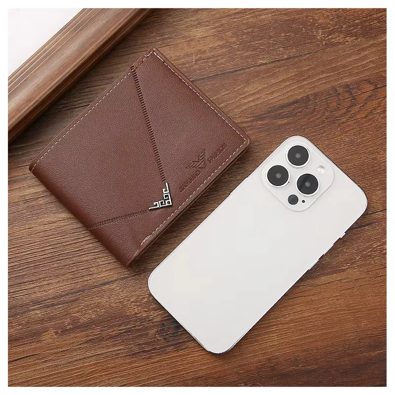 Portefeuille en cuir mince pour hommes