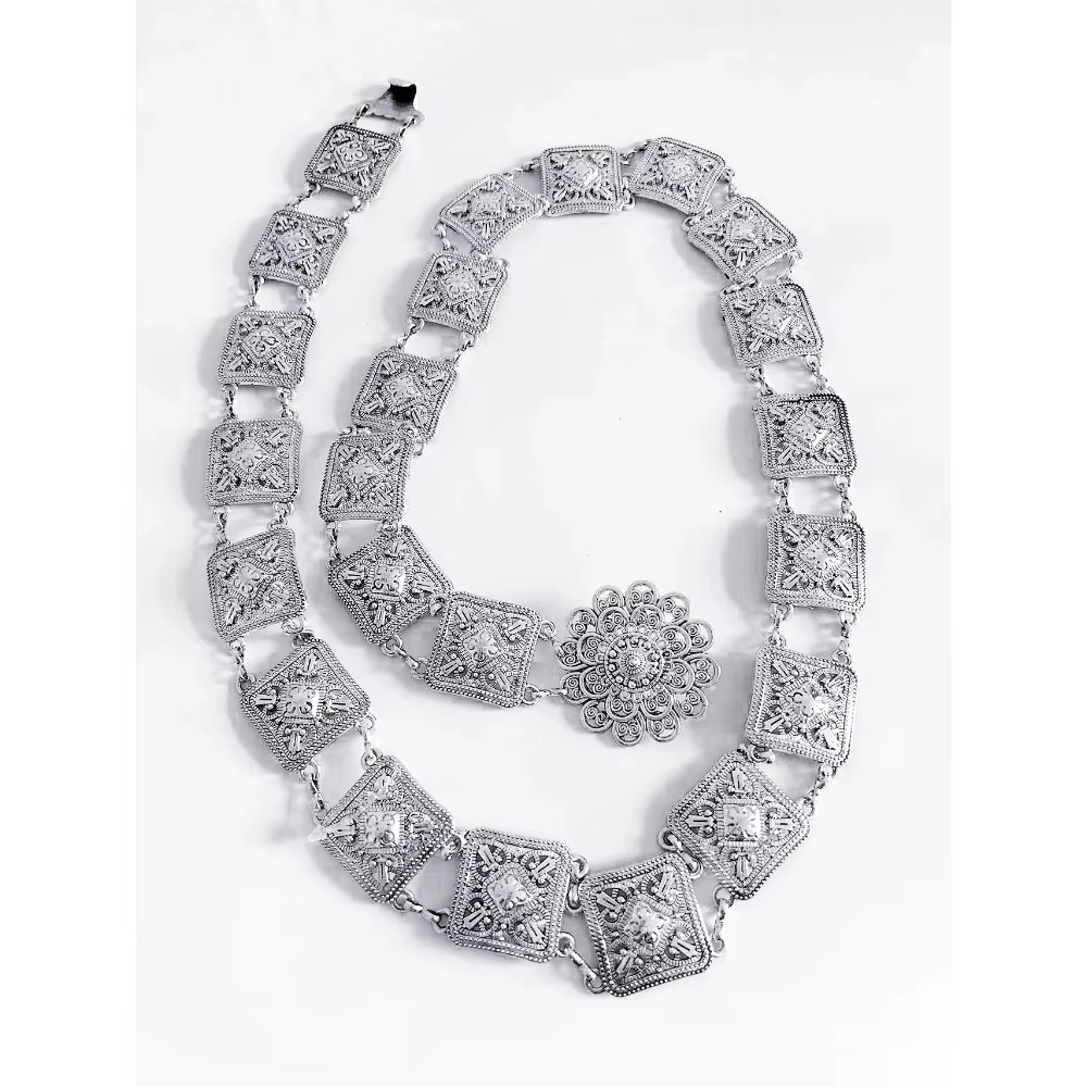 Ceinture pour femme atmosphérique et élégante, chaîne en métal, ceinture de style décontracté et polyvalente (B,105 CENTÍMETROS)