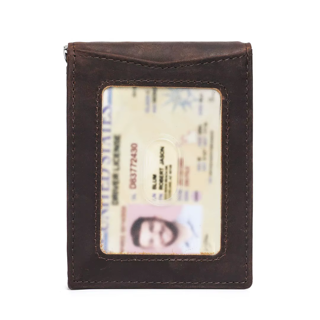 Portefeuille pliable classique en cuir pour hommes – Blocage RFID antivol plusieurs emplacements pour cartes portables