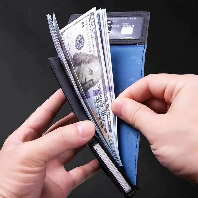 Portefeuille pour hommes porte-carte Portable boîte en aluminium
