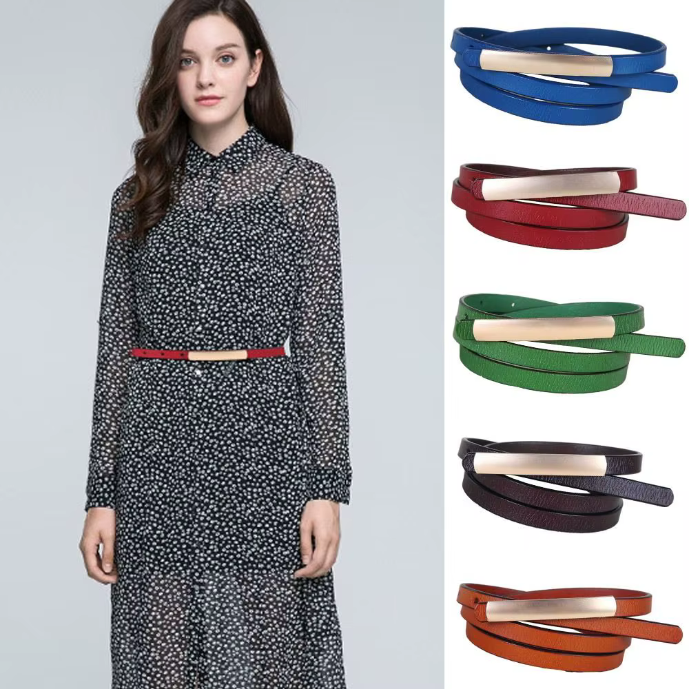 Ceinture en cuir véritable pour femmes