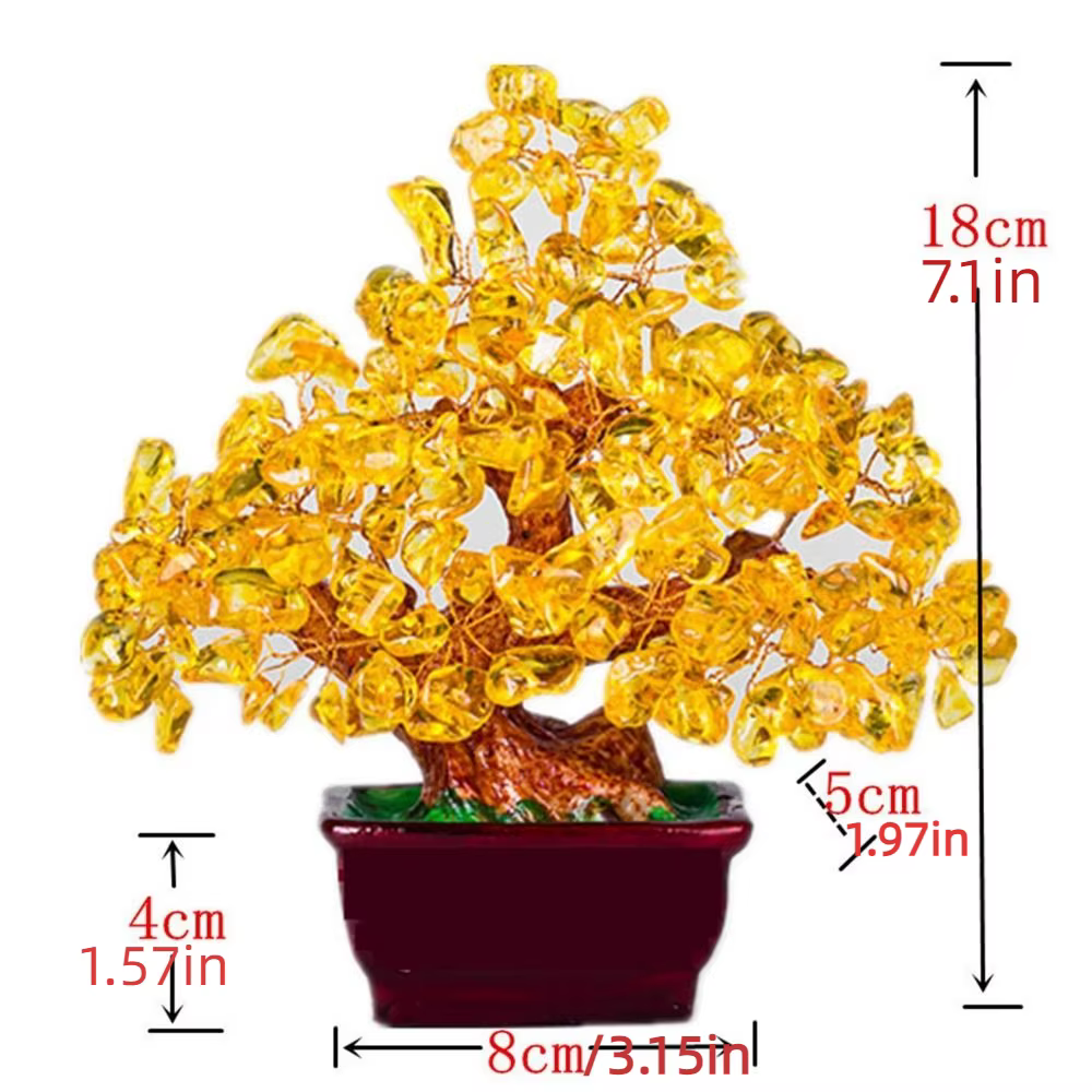 Sculpture d'arbre d'argent porte-bonheur 18cm, décor de table artificiel, Statue d'arbre Feng Shui, ornements, arbre de Fortune, bonsaï de richesse
