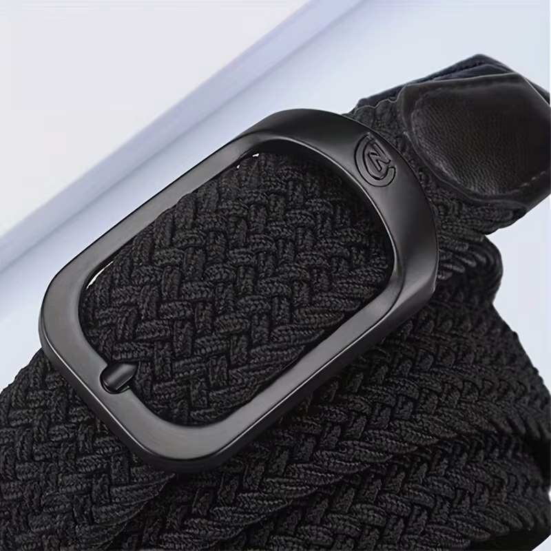Ceinture élastique tissée décontractée pour hommes et femmes