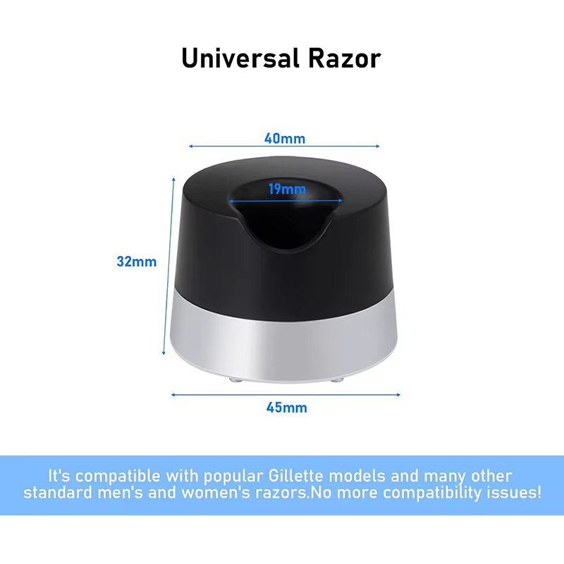 Support de rasoir en alliage métallique avec trou de drainage, ajustement universel pour la plupart des rasoirs, résistant aux rayures, compatible avec Gillette