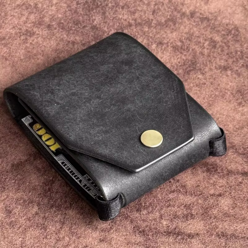 Porte-monnaie à accès rapide — Portefeuille en cuir PU / Porte-billets — Clip organisateur