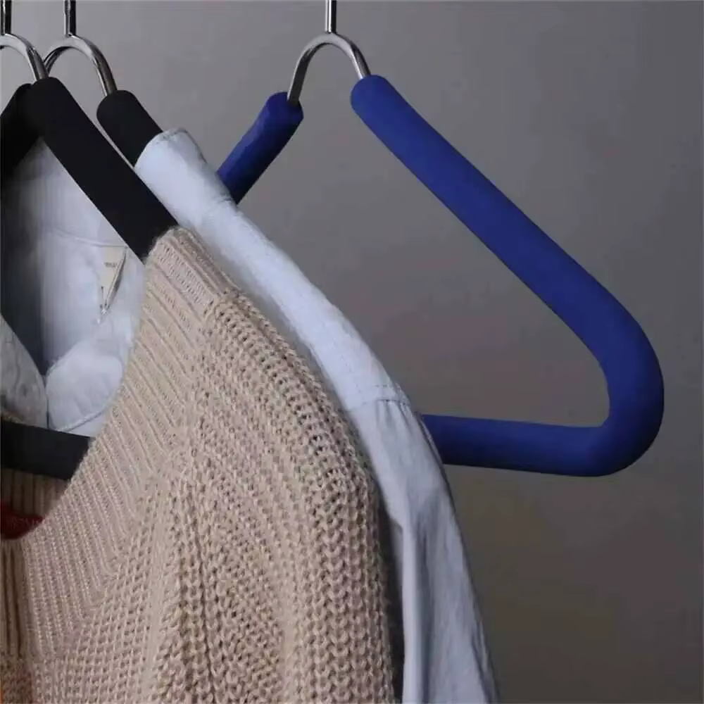 Lot de 5 cintres en caoutchouc antidérapants et résistants pour pantalons, costumes et manteaux, organisateur de rangement pour armoire