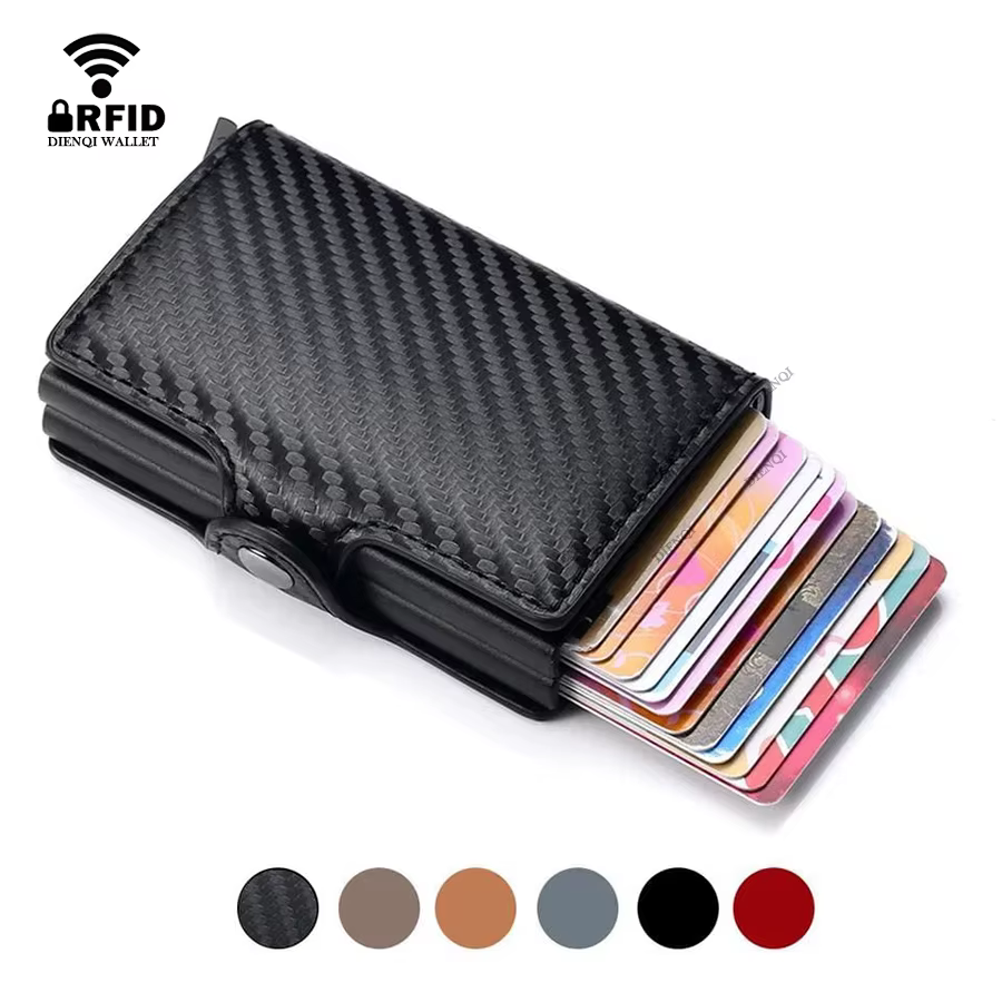 Anti Rfid fibre de carbone porte-carte de crédit hommes 14