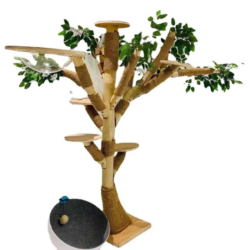 Arbre de simulation d'intérieur pour chat, grand cadre d'escalade familial, fournitures de dressage pour animaux de compagnie, grattoirs à tour pour chats, accessoires pour animaux de compagnie