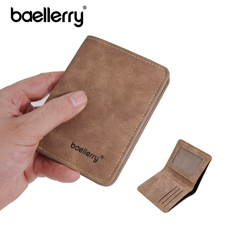 Portefeuille fin en cuir sablé pour homme Baellerry