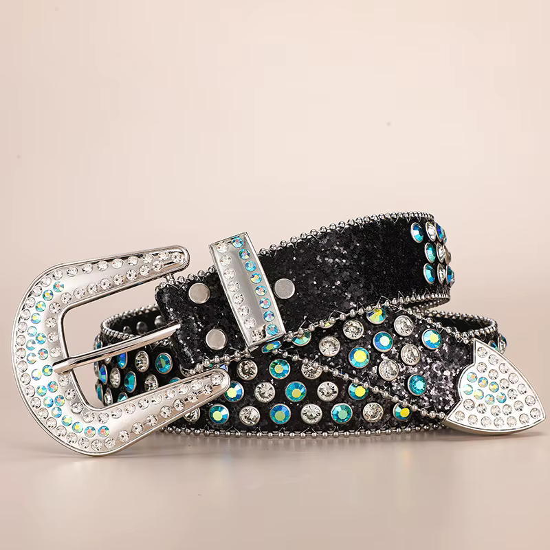 135CM grande taille femmes Jean ceintures AB strass métal boucle paillettes taille ceintures pour femmes Blingbling Rock PU Cinturones Cinto