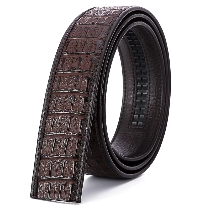 MYMC Ceinture en cuir de vachette double couche pour homme