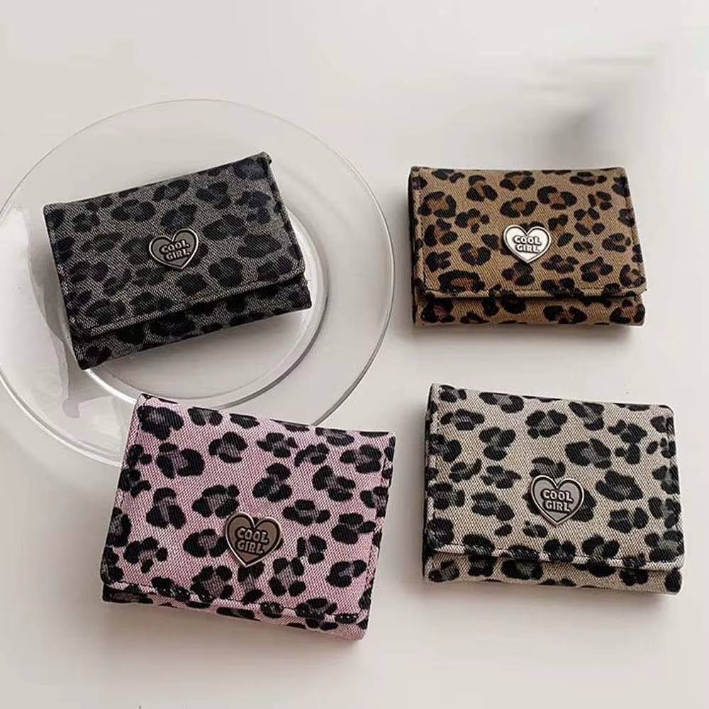 Portefeuille portable imprimé léopard 2026 pour femme
