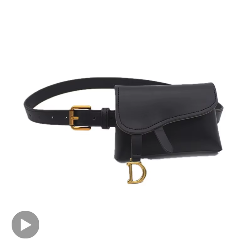 Femmes Fanny taille sac Pack ceinture pochette ventre PU cuir pour banane dame kangourou Bum hanche côté Sachet