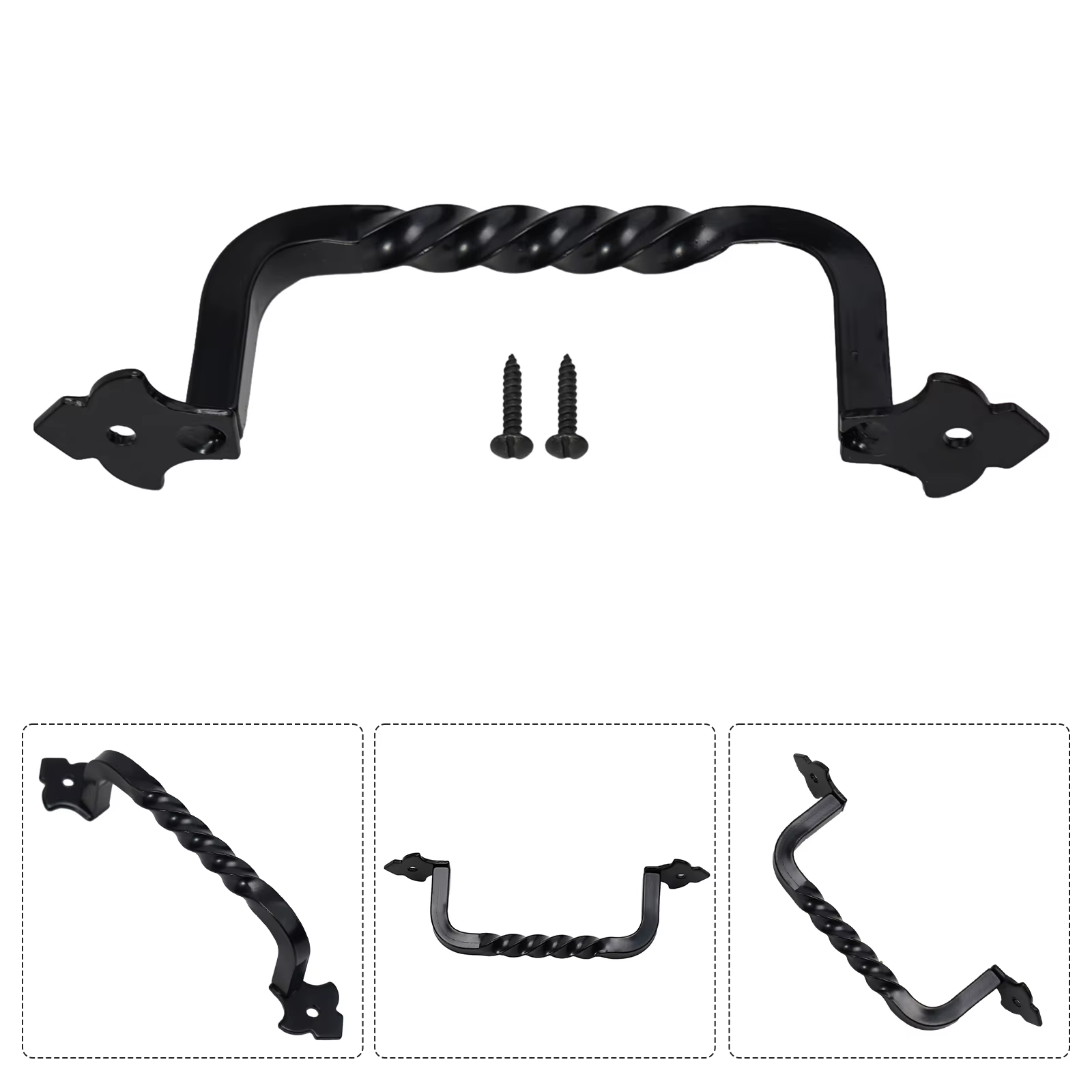 Poignée de porte de grange en acier massif pour abris de jardin, armoires, portes coulissantes, portes moustiquaires et applications de clôtures