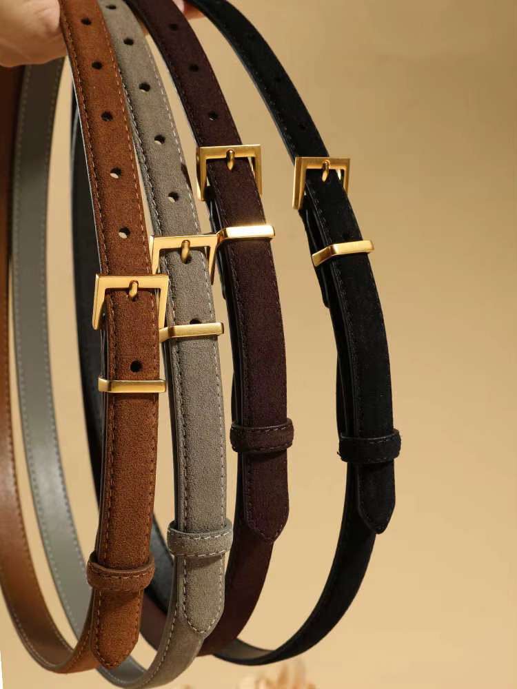 Ceinture en cuir suédé