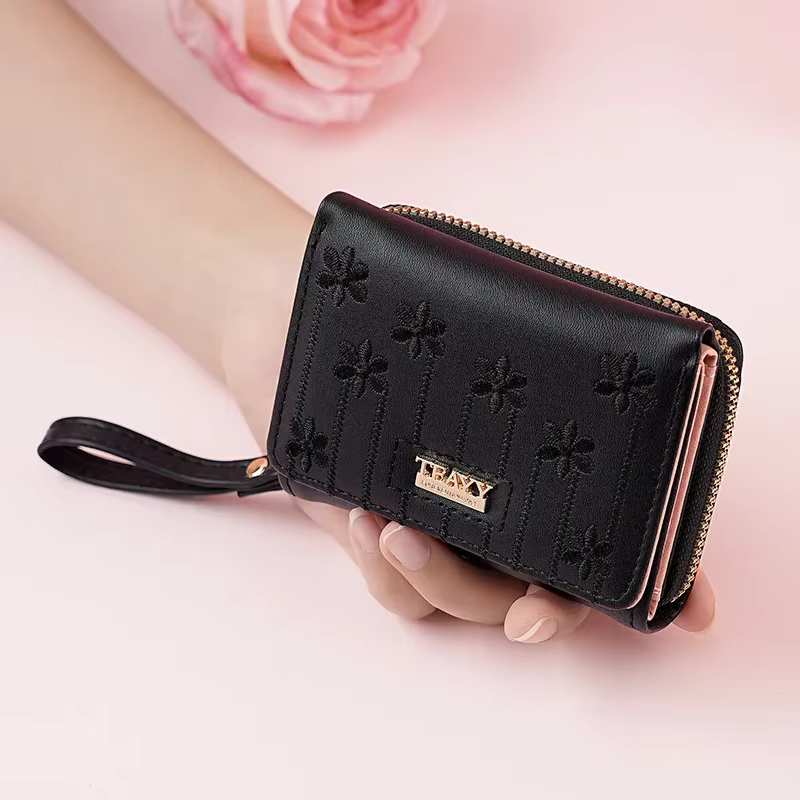 Petit portefeuille en cuir PU pour femme